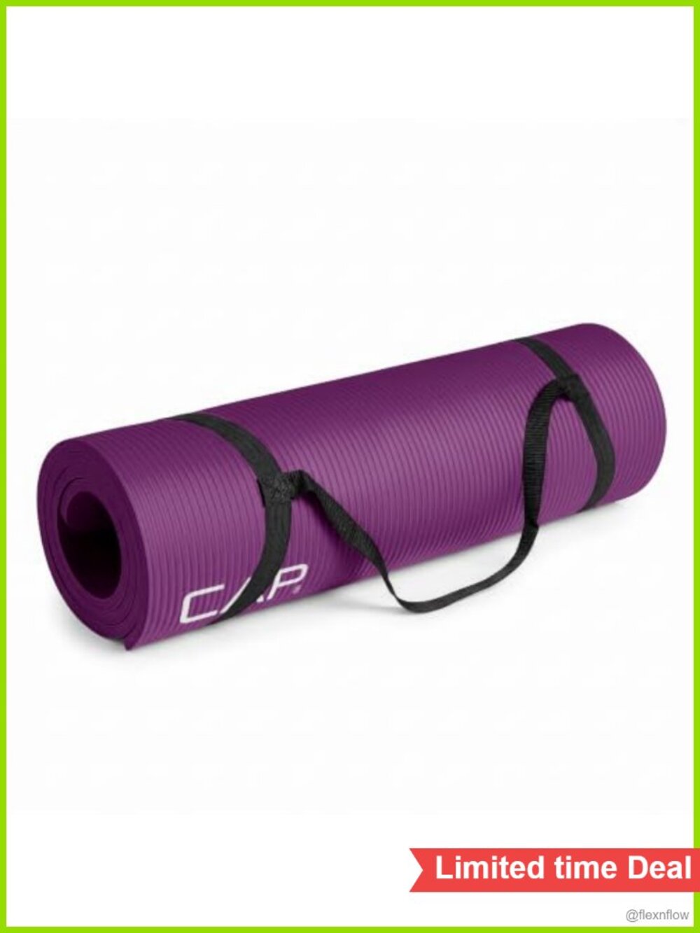 Thick 1/2-Inch High Density NBR Foam Yoga Mat with Carry Strap